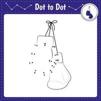 Connect the dots. boxing gloves vector