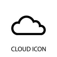 icono plano de nube vector eps10, diseño de logotipo de nube simple