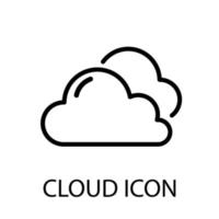 icono plano de nube vector eps10, diseño de logotipo de nube simple