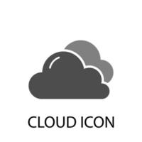 icono plano de nube vector eps10, diseño de logotipo de nube simple