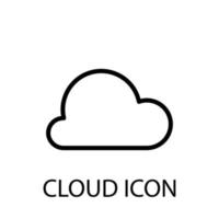 icono plano de nube vector eps10, diseño de logotipo de nube simple