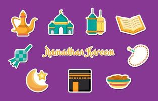 Ramadhan Kareem General Element Sticker vector