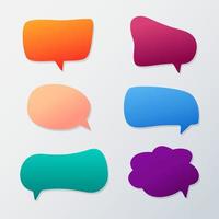 Simple Shape Gradient Bubble Chat vector