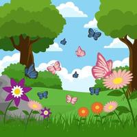 Spring Insects Concept vector