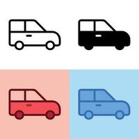 gráfico vectorial ilustrativo del icono del coche. perfecto para interfaz de usuario, nueva aplicación, etc. vector