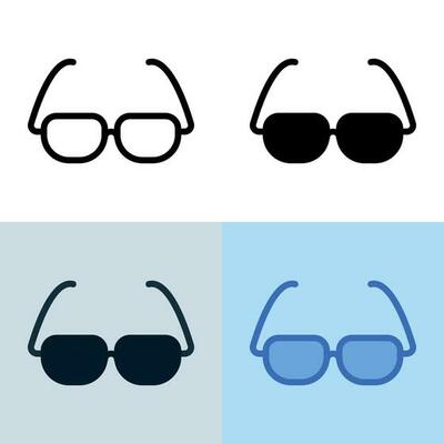 Illustration vector graphic of Eyeglasses Icon. Perfect for user interface, new application, etc