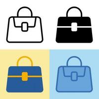 Illustration vector graphic of Women Bag Icon. Perfect for user interface, new application, etc