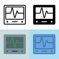 Illustration vector graphic of Heart Monitor Icon. Perfect for user interface, new application, etc