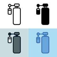 Illustration vector graphic of Oxygen Tube Icon. Perfect for user interface, new application, etc