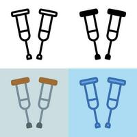 Illustration vector graphic of Crutch Icon. Perfect for user interface, new application, etc