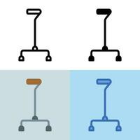 Illustration vector graphic of Walking Stick Icon. Perfect for user interface, new application, etc