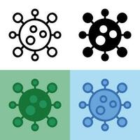 gráfico vectorial ilustrativo del icono del virus. perfecto para interfaz de usuario, nueva aplicación, etc. vector