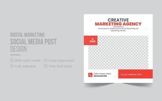 Professional digital marketing social media post or banner design template square flyer and web banner design pro download vector