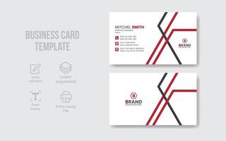 Modern minimalist business card design template pro download vector