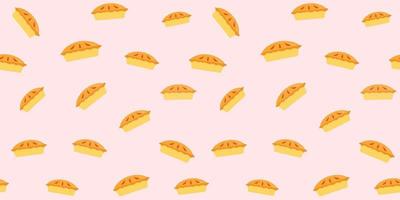 Seamless pattern with american traditional holiday pie. Vector illustration