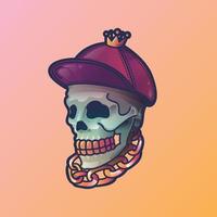 Gradient Graffiti Skull vector