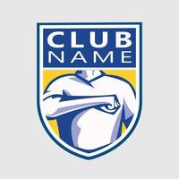 fútbol, ilustración del logotipo de la insignia del emblema del fútbol. vector