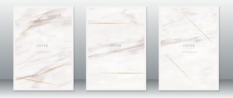 Cover page design with marble texture vector