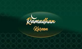 Islamic background with Islamic pattern of green color and theme of Ramadan vector