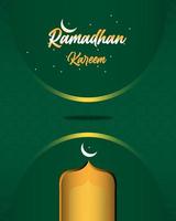 fondo patrón islámico verde ramadan kareem eps 10 vector
