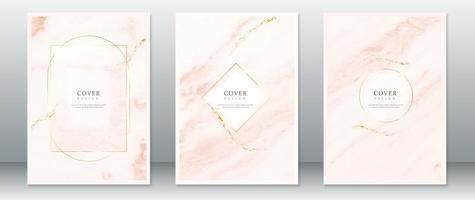 Cover page design with marble background vector