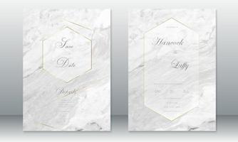 Luxury wedding invitation card gray background vector