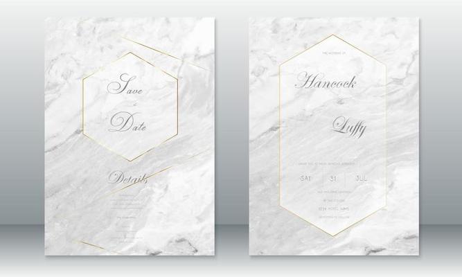 Luxury wedding invitation card gray background