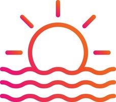 Sun Rise Vector Icon Design Illustration