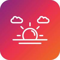 Sun Set Vector Icon Design Illustration