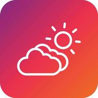 Cloudy Vector Icon Design Illustration