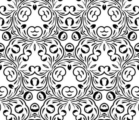 Abstract curly shapes seamless pattern. Swirl background. Ornamental backdrop. Cover, card.