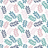 Floral seamless pattern with branches and leaves. vector