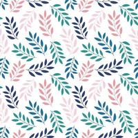 Floral seamless pattern with branches and leaves. vector