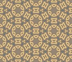 Abstract colorful doodle geometric flower seamless pattern. Floral background. Kaleidoscope mosaic, geo tile of thin line ornament. vector