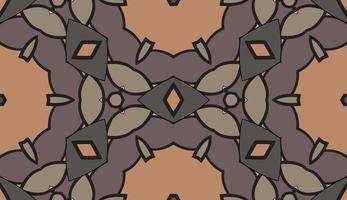Abstract colorful doodle geometric flower seamless pattern. Floral background. Kaleidoscope mosaic, geo tile of thin line ornament. vector