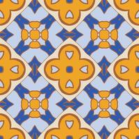 Abstract colorful doodle geometric flower seamless pattern. Floral background. Kaleidoscope mosaic, geo tile of thin line ornament. vector