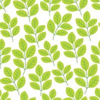 Floral seamless pattern with branches and leaves. vector