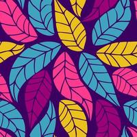 Floral seamless pattern with branches and leaves. vector