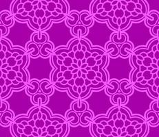 Abstract colorful doodle geometric flower seamless pattern. Floral background. Kaleidoscope mosaic, geo tile of thin line ornament. vector