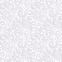 Abstract hand drawn doodle thin line wavy seamless pattern. Curly linear messy background. vector