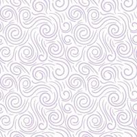 Abstract hand drawn doodle thin line wavy seamless pattern. Curly linear messy background. vector