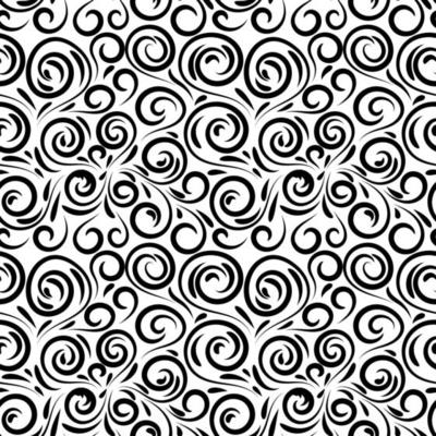 Abstract hand drawn doodle thin line wavy seamless pattern. Curly linear messy background.