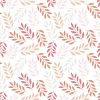 Floral seamless pattern with branches and leaves. vector
