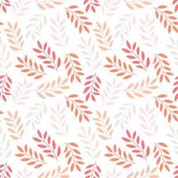 Floral seamless pattern with branches and leaves. vector