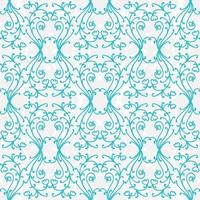 Floral damask seamless pattern with branches and flowers. vector