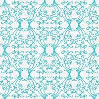 Floral damask seamless pattern with branches and flowers. vector