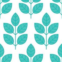 Foliage seamless pattern. Floral background with branches and leaves. vector