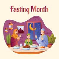 Fasting Month Concept vector