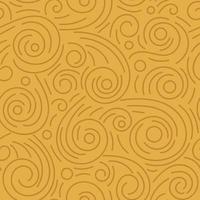 Abstract hand drawn doodle thin line wavy seamless pattern. Curly linear messy background. vector