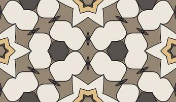 Abstract colorful doodle geometric flower seamless pattern. Floral background. Kaleidoscope mosaic, geo tile of thin line ornament. vector